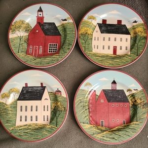 Wall Hanging Country Life Salad Plates